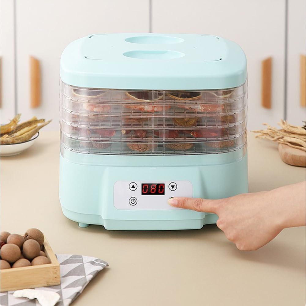 Máquina de secado por congelación para dulces y aperitivos - Termostato ajustable, indicador LED, temporizador de 1 a 72 horas, control de temperatura para el secado de carne en casa, frutas y carne