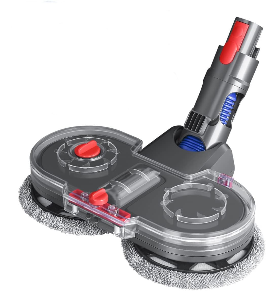 GDE - Brosse Aspirante et Nettoyante pour Dyson V7 V8 V10 V11 V15 avec Réservoir d'Eau Amovible et 2 Vadrouilles Lavables