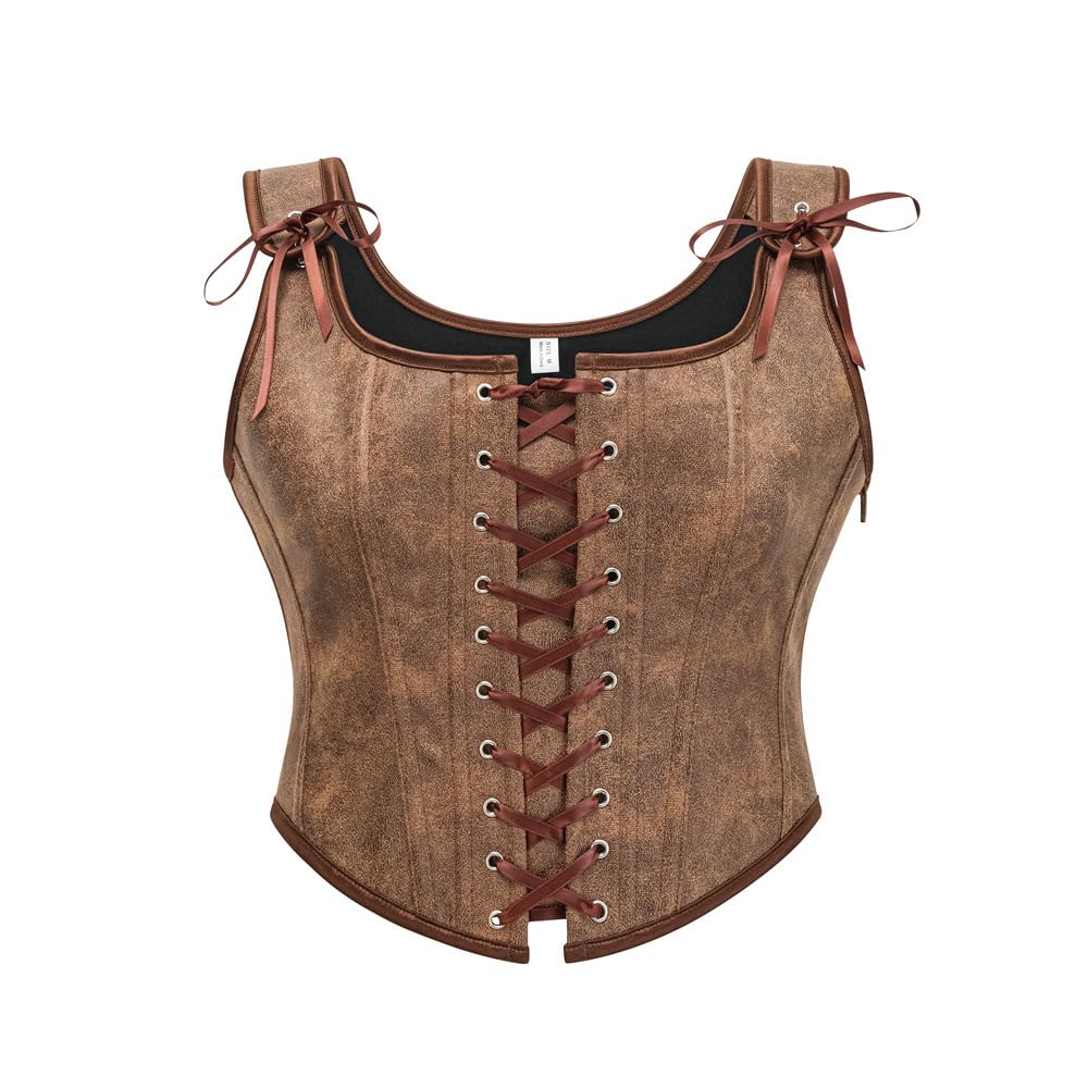 Women’s Short Waist Corset Vest | Tube Style Body Shaping Bustier with Adjustable Straps-image-12