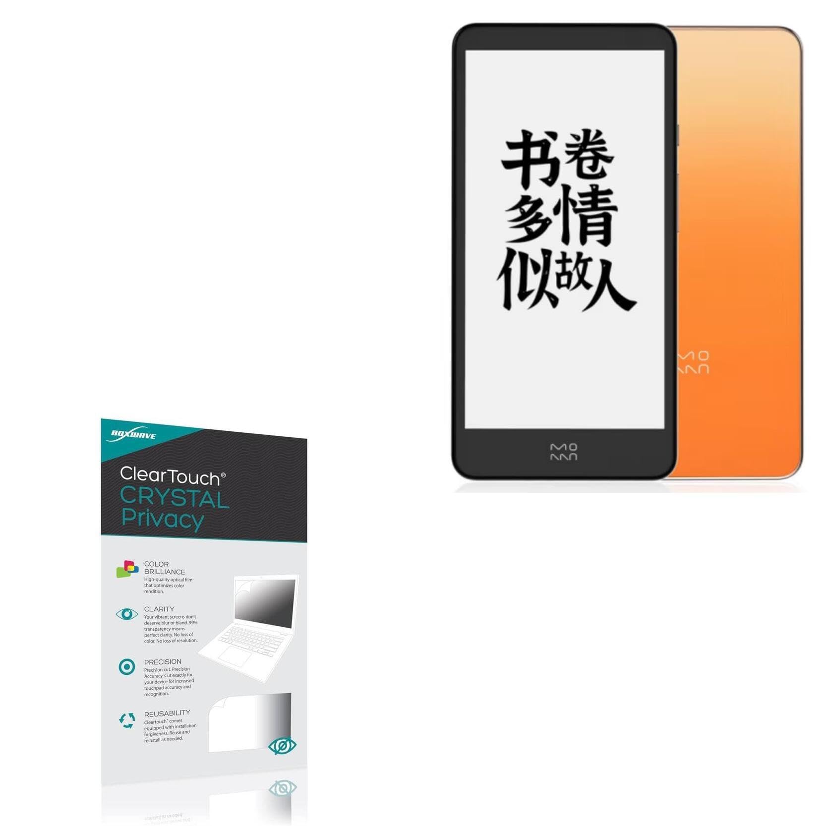 BoxWave Screen Protector Compatible with Xiaomi InkPalmPlus (3rd Gen) - ClearTouch Crystal Privacy (2-Pack), Privacy Screen Protector Flexible Film Clear