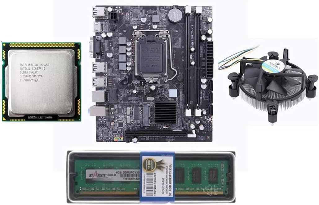 Suryaasys H61 Chipset Motherboard Combo Kit with Processor i5 3470 2.90Ghz Comes with (8GB DDR3 Ram)+ Free CPU Fan