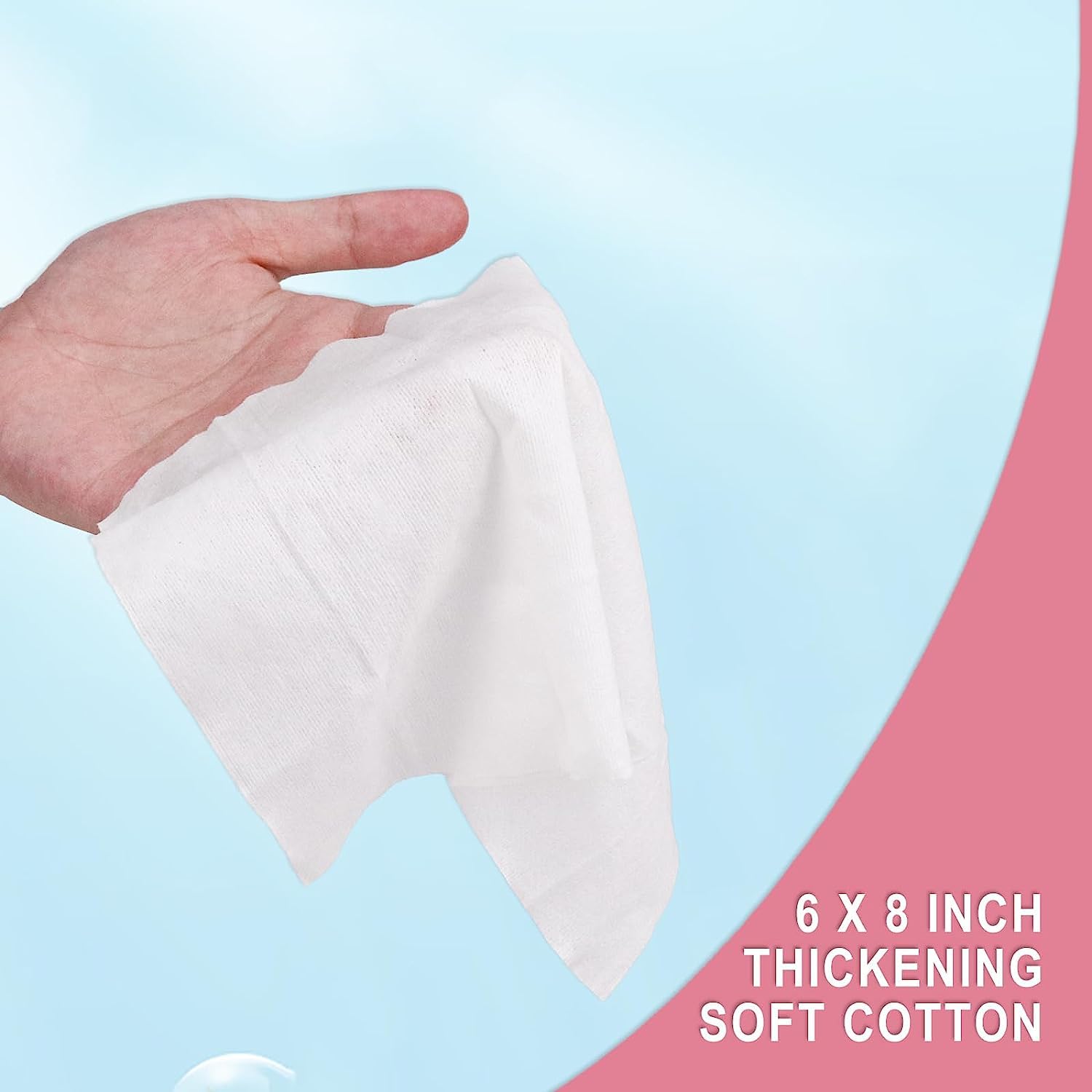 50 pcs Lingettes de nettoyage de la peau flushable pour tous, emballées individuellement