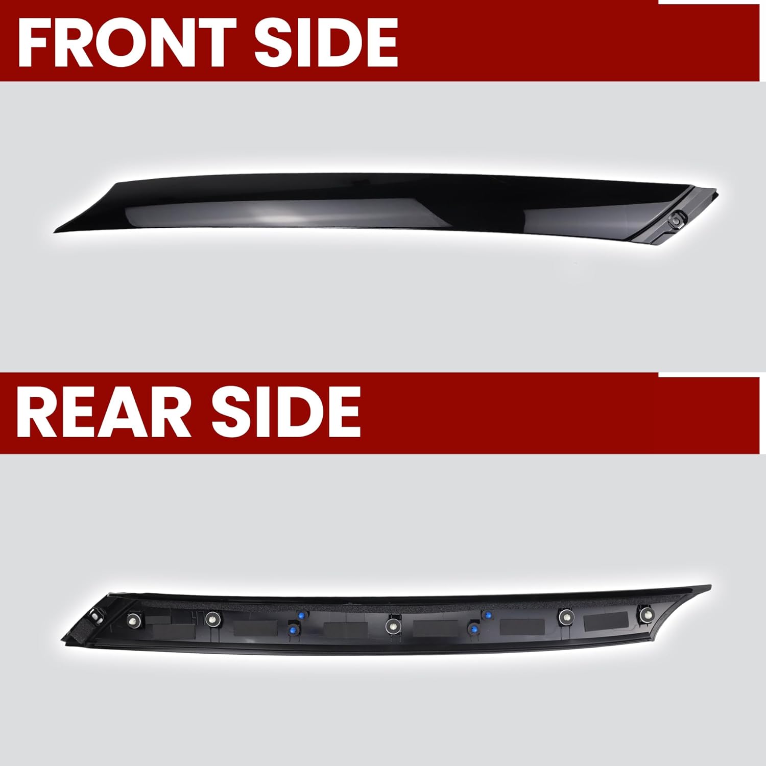Windshield Pillar Trim Molding Left Right Side Compatible with Hyundai Veloster 2012 2013 2014 2015 2016 2017 86170-2V000 86180-2V000