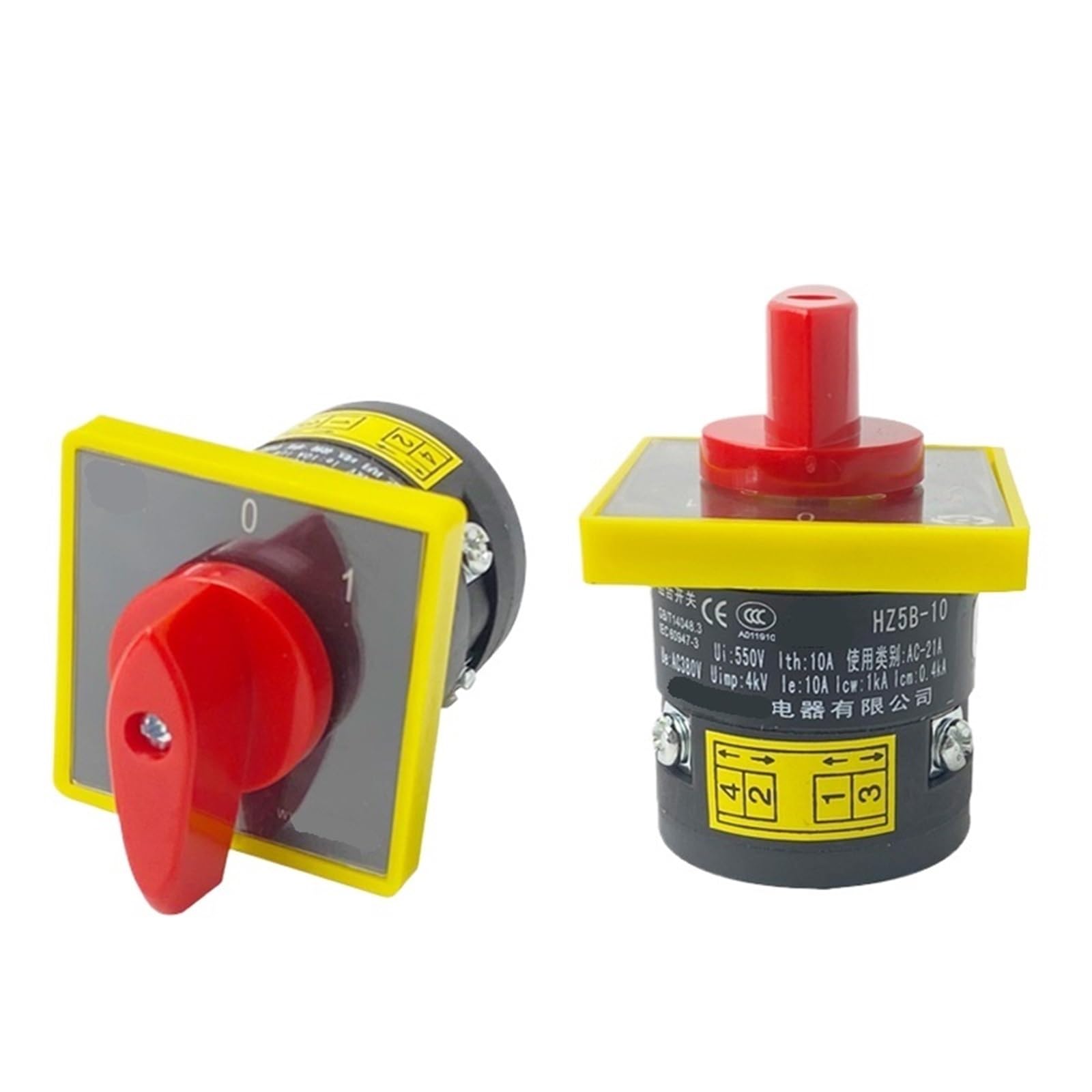 Interrupteur à came rotatif 2 positions pour machine atelier 380V - 7