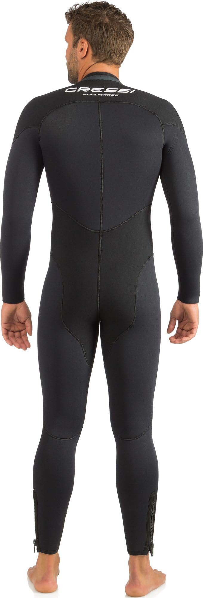 CRESSI Endurance Man Monopiece kombinezon 3 mm – męski podwójnie wyściełany neoprenowy czarny 3 mm jednoczęściowy kombinezon do nurkowania i snorkelingu, XL/5