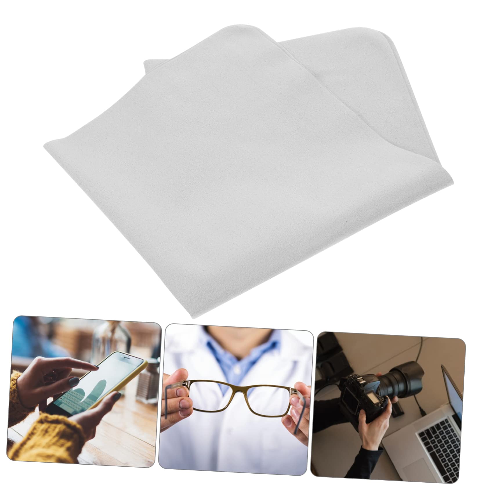 15piezas Paquete De Paños De Para Limpiar Gafas Pantallas y Lentes Reutilizables y Para Eliminar Dactilares y Manchas