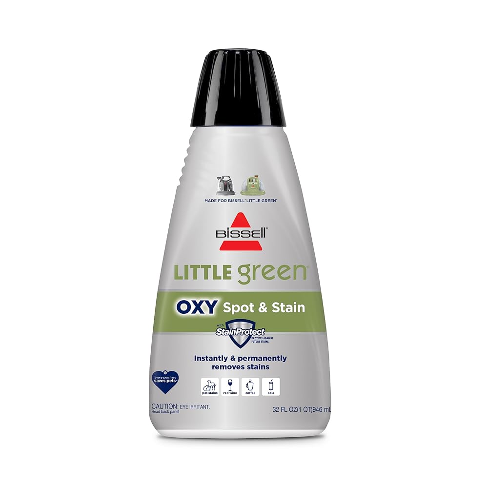 Bissell Little Green Spot & Stain Formula for Portable Carpet Cleaners, 2038G