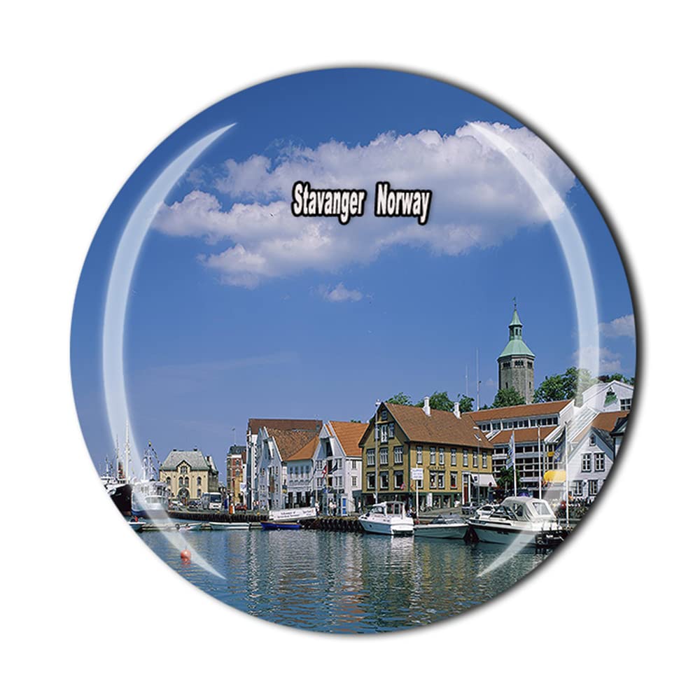 Stavanger Noruega Imán De Nevera De Cristal Para Recuerdo Turístico