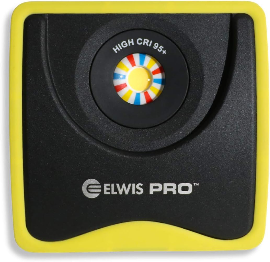 Elwis X2 LED Work Light Rechargeable | Professional LED Floodlight | 20W High-CRI 95+ COB LED | IP65 Water Resistant | USB Charging Powerbank