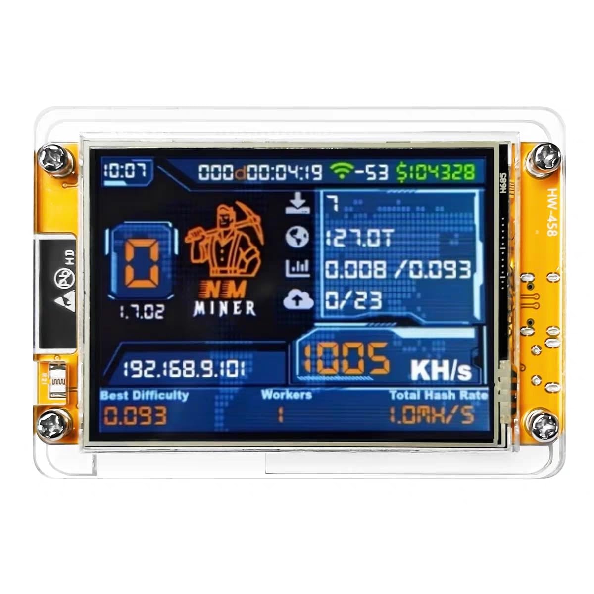 Amazon.com: kakaone Bitcoin Lottery Miner, NerdMiner 1000KH/s ESP32 BTC  2.8