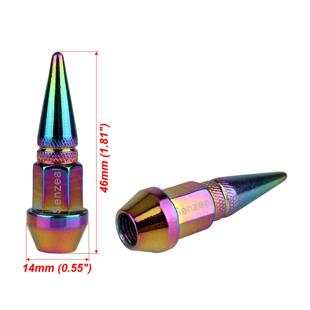 Amazon.com: Senzeal 5X Long Spike Valve Caps Aluminum Car Tire
