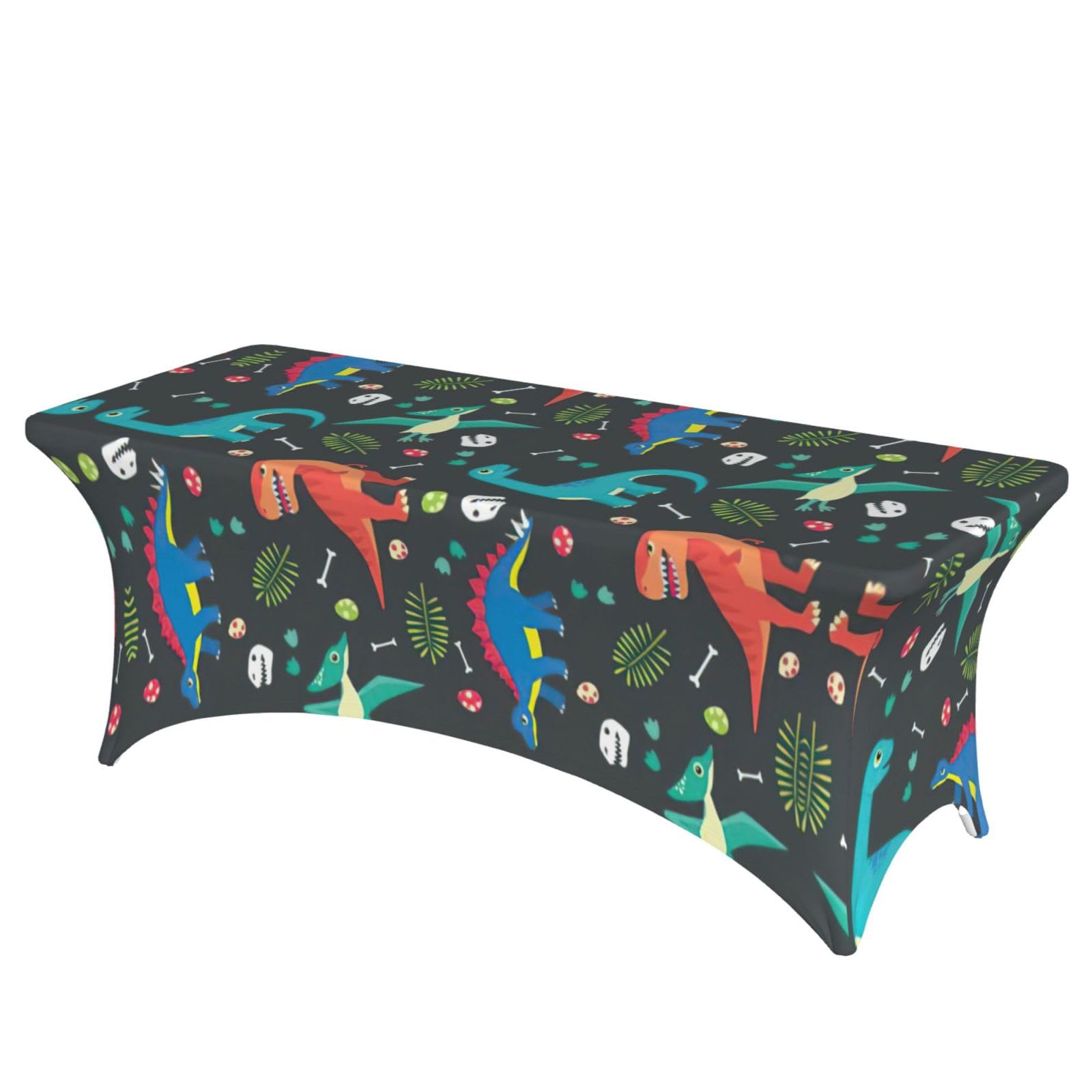 Housse de table extensible en élasthanne 1,8m EdWal imprimé dinosaure