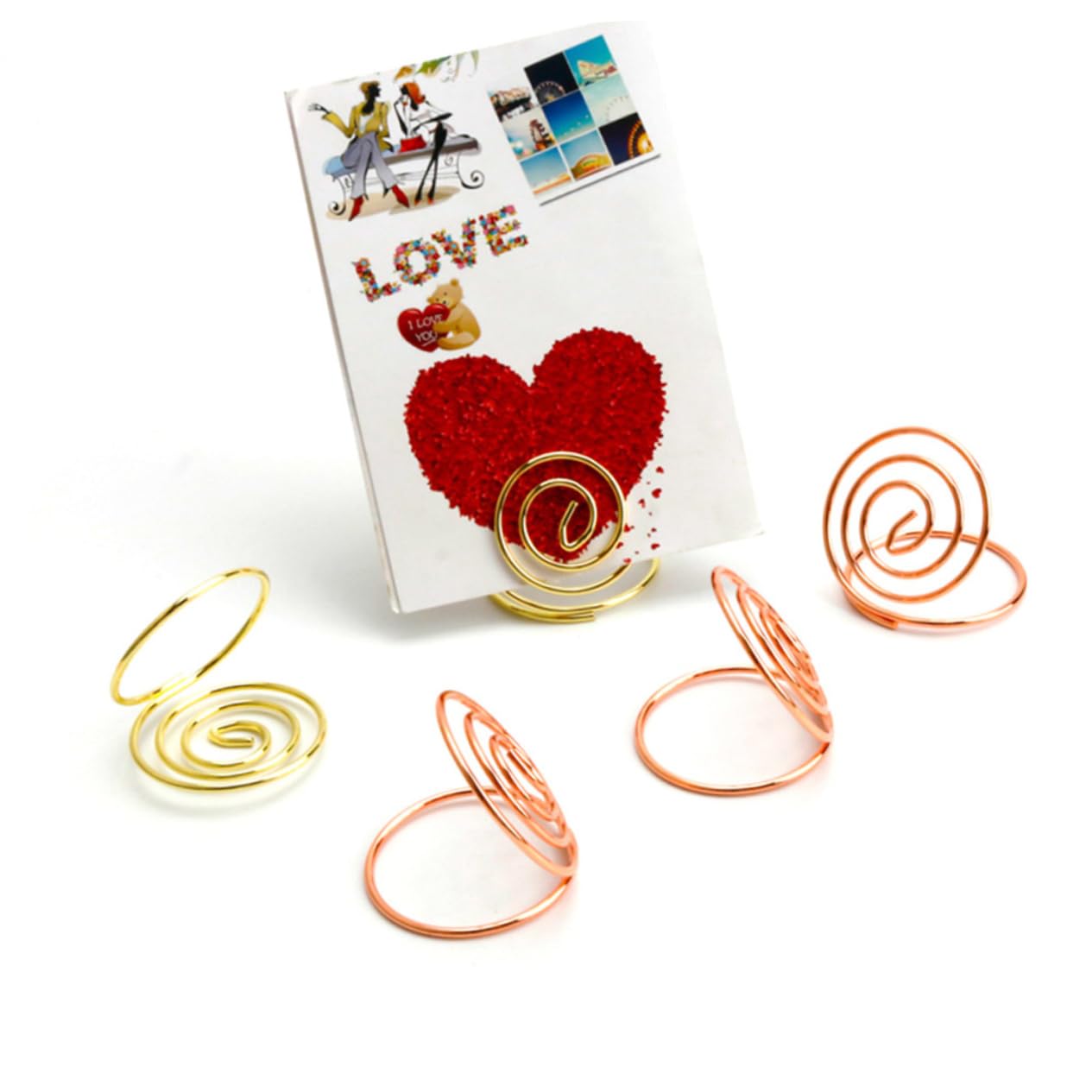 TOPBATHY 60stücke Tischkartenhalter Roségold Und Menüclips Für Hochzeiten Partys Und Für Tischnummern Und Memo-notizen