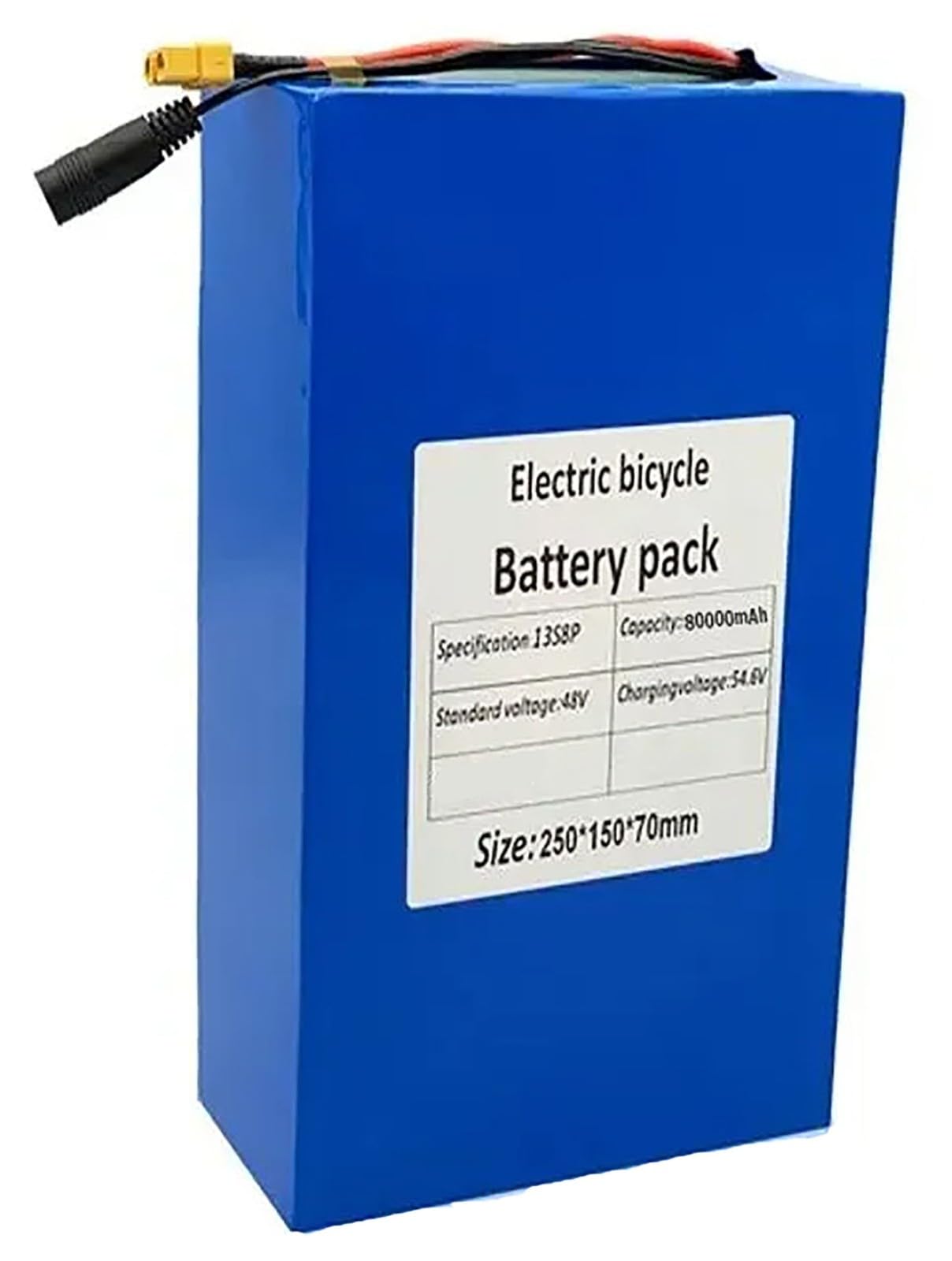 Batería E-Bike 48V 50Ah 13S8P Batería para Bicicleta Electrica 48V 50Ah Batería Impermeable PVC con BMS Y Cargador para 200W 500W 1000W 1200W Motor