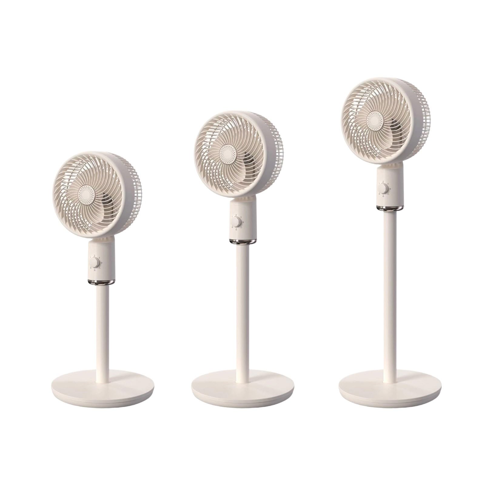 Ventilatore USB portatile in piedi regolabile in altezza circolazione dell'aria silenziosa per casa, camera da letto, scrivania, spazio di lavoro con testa oscillante, impostazioni di velocità
