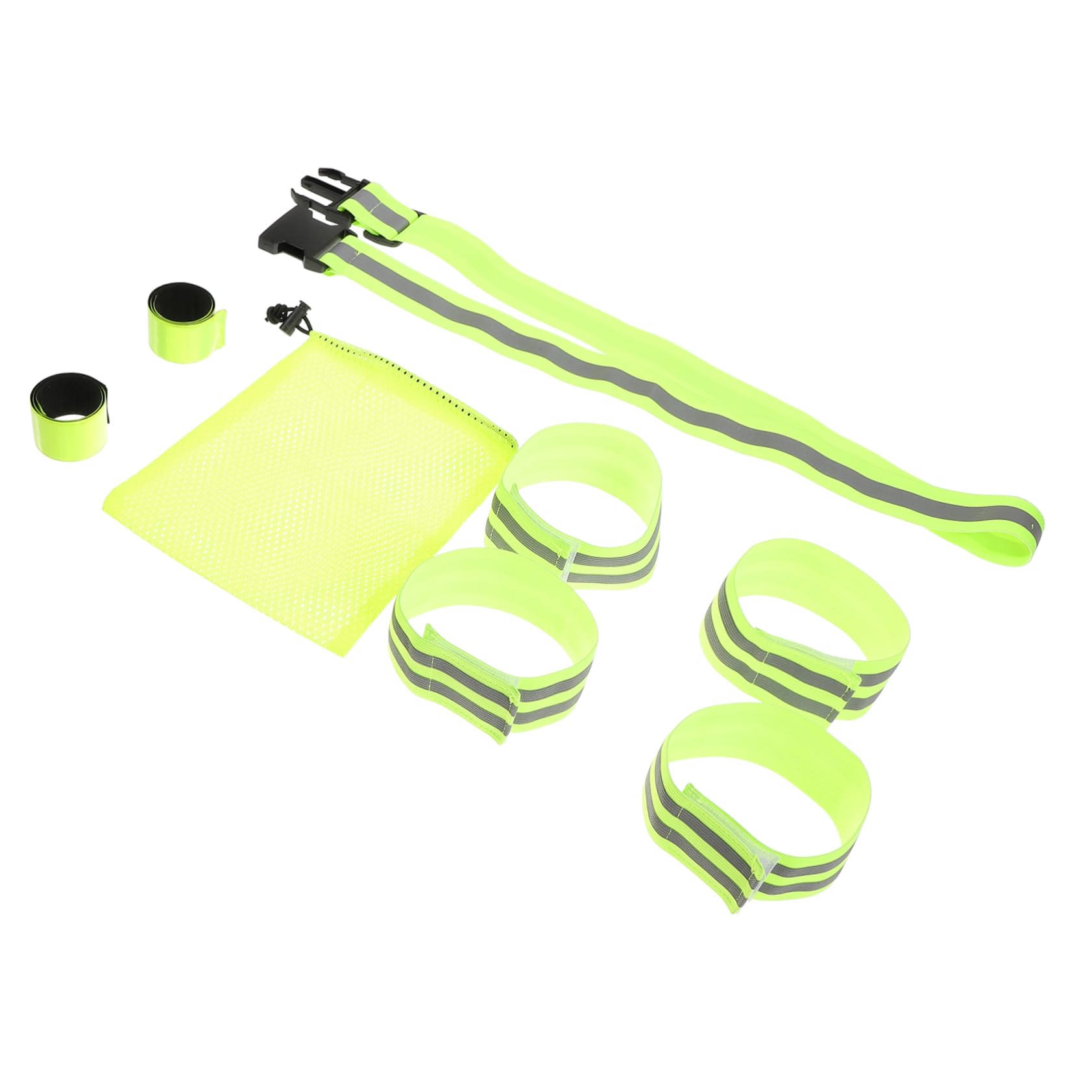 Hemobllo Ceinture Réfléchissante Ajustable pour Course de Ceinture Brassards Anneaux de Rangement Visibilité Optimale Cyclisme Randonnée