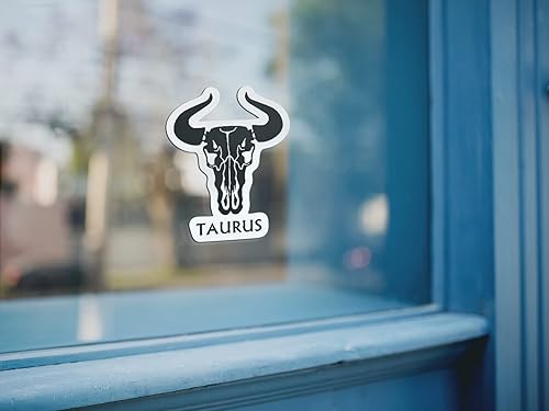 Miniatura 4 de Tauro - Calcomanía impermeable de 3 pulgadas, signos de astrología del zodiaco, horóscopo, chakra, esqueleto, gótico, grunge, castillo, Halloween,