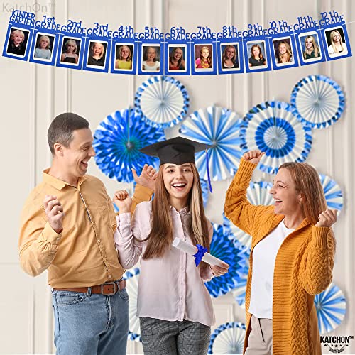 Image of KatchOn, K-12 Graduation Photo Banner 4x6 - Large, 10 Feet | Kindergarten Grad Backdrop, Blue Decorations Class of 2026 | Grad Picture Display for Graduation Decorations 2026