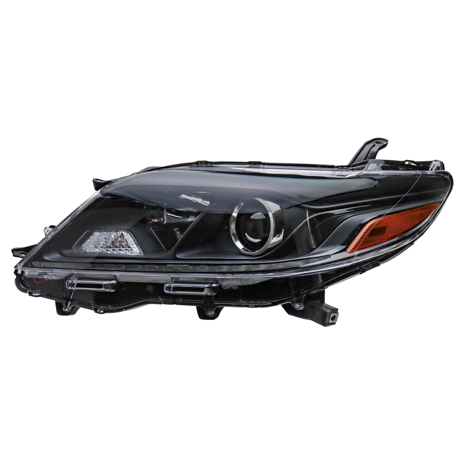 TRQ Driver Side Headlight Assembly LED Compatible with 2020 Toyota Sienna SE Clear Lens TO2502289