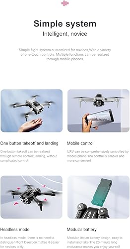 Miniatura 9 de Dron RC plegable K9 para adultos principiantes, FPV Mini plegable Wifi Quadcopter Pocket RC Drone Juguetes con cámara 4K, evitación de obstáculos,