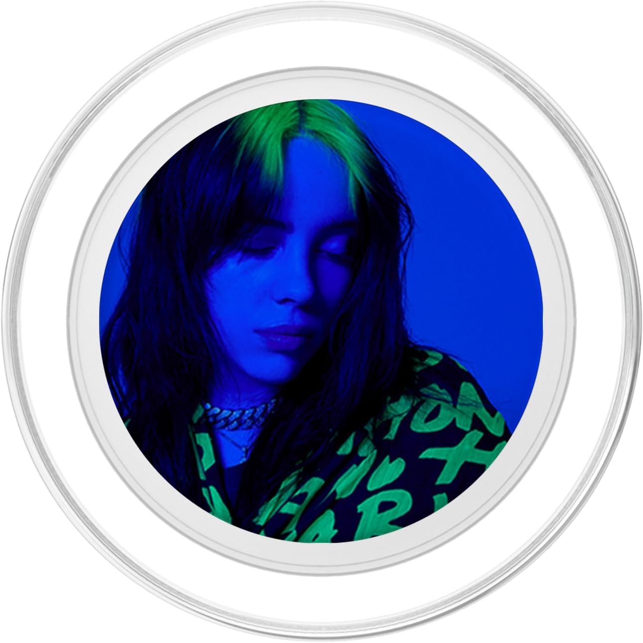 Official Billie EIlish Downward Glance Photo PopSockets MagSafe PopGrip for iPhone - Image 2