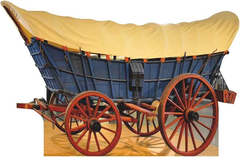 H49896 Pioneer Conestoga Wagon Cart Oregon Cardboard Cutout Standee Standup