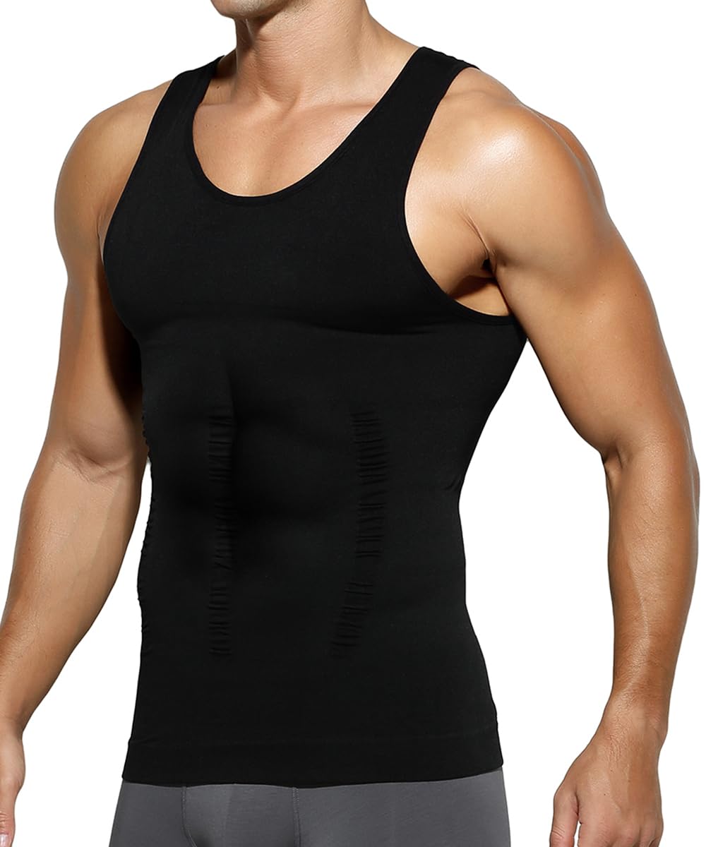 Casey Kevin Camisa de Compresión Slim para Hombres