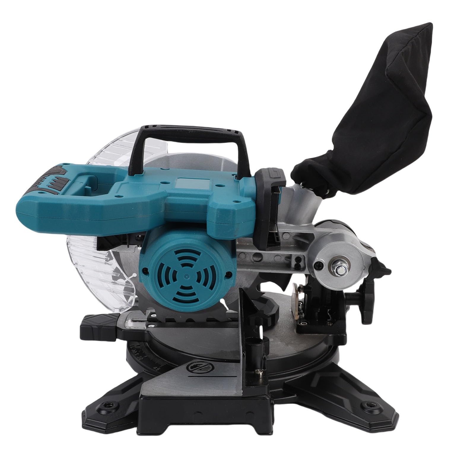 SIXRUN Sierra Ingletadora Eléctrica Sierra Ingletadora Inalámbrica con Motor sin Escobillas Hoja 24T de 8 Pulgadas 3600 RPM Diseño Deslizante Biselado de 0 a 45 Grados para Carpinteros de Renovación