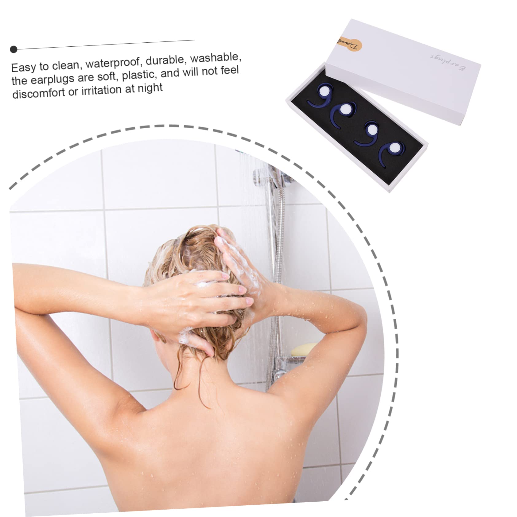 Mobestech 4 Pares 1 Juego De Tapones Para Los Oídos Para Dormir Dj Viaje Gel De Sílice Cómodo