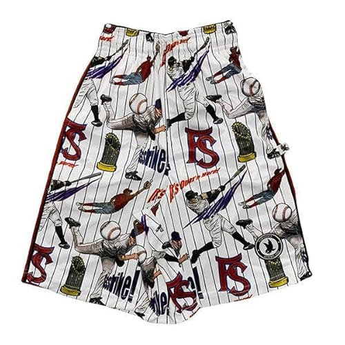 Flow Society Grand Slam Baseball Boys Athletic Shorts White