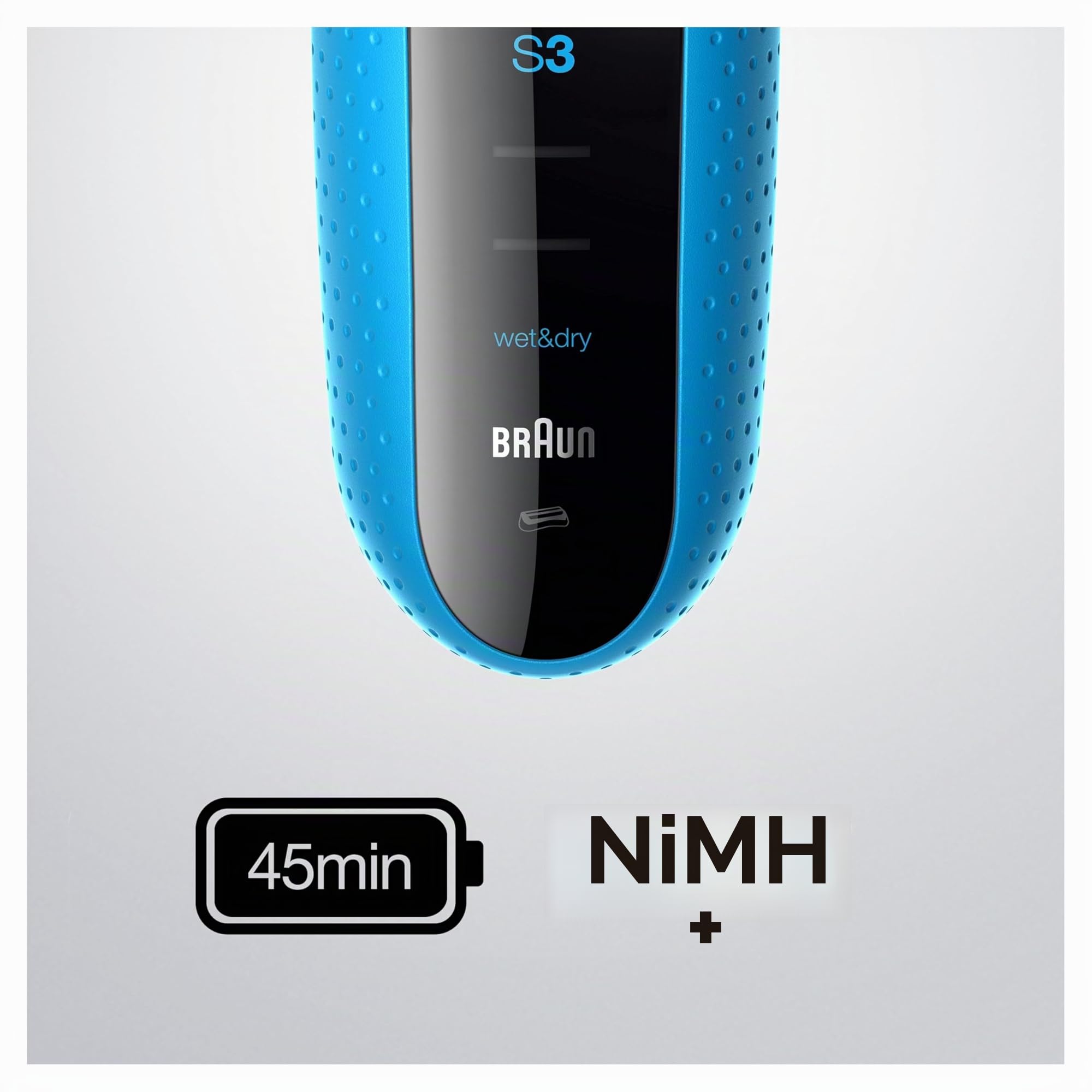 Braun Serie 3 ProSkin, Rasoio Elettrico Barba, Rifinitore di precisione, Accessori Inclusi, Idea Regalo, 3040s Nero e Blu Notte