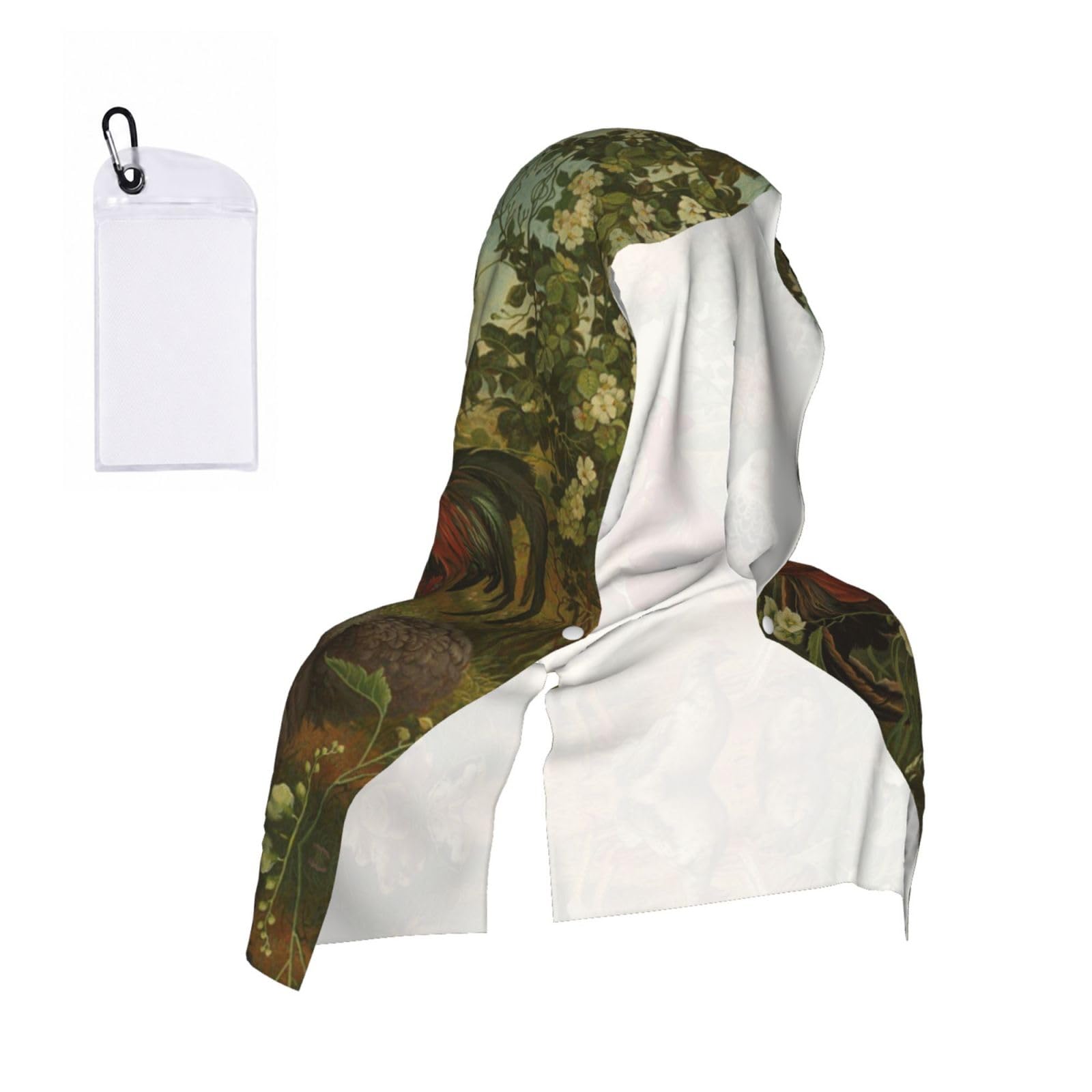 ESNAIUVCD Chickens And Farm Print Multifunctional Cooling Hoodie Bandana Portable Sweat Absorbing Design For Beach Workouts Exercise Heat Relief Accessories