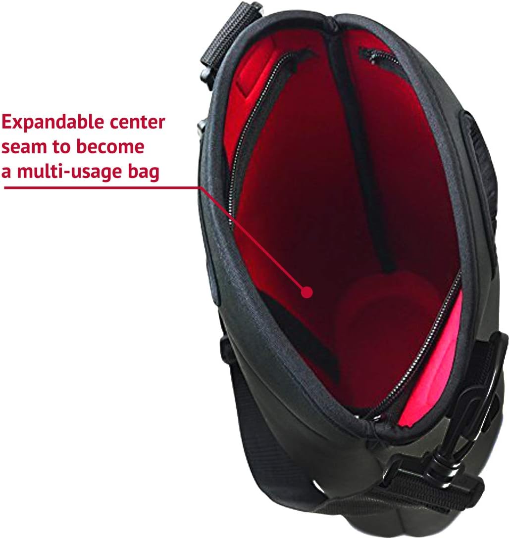 2 Bottle Wine Carrier Travel Bag - Thick Insulating Neoprene Wine Tote- Expandable 2 Bottle, Taller Design - Zipper Closes over Corked Bottles, Adjustable Shoulder Strap
