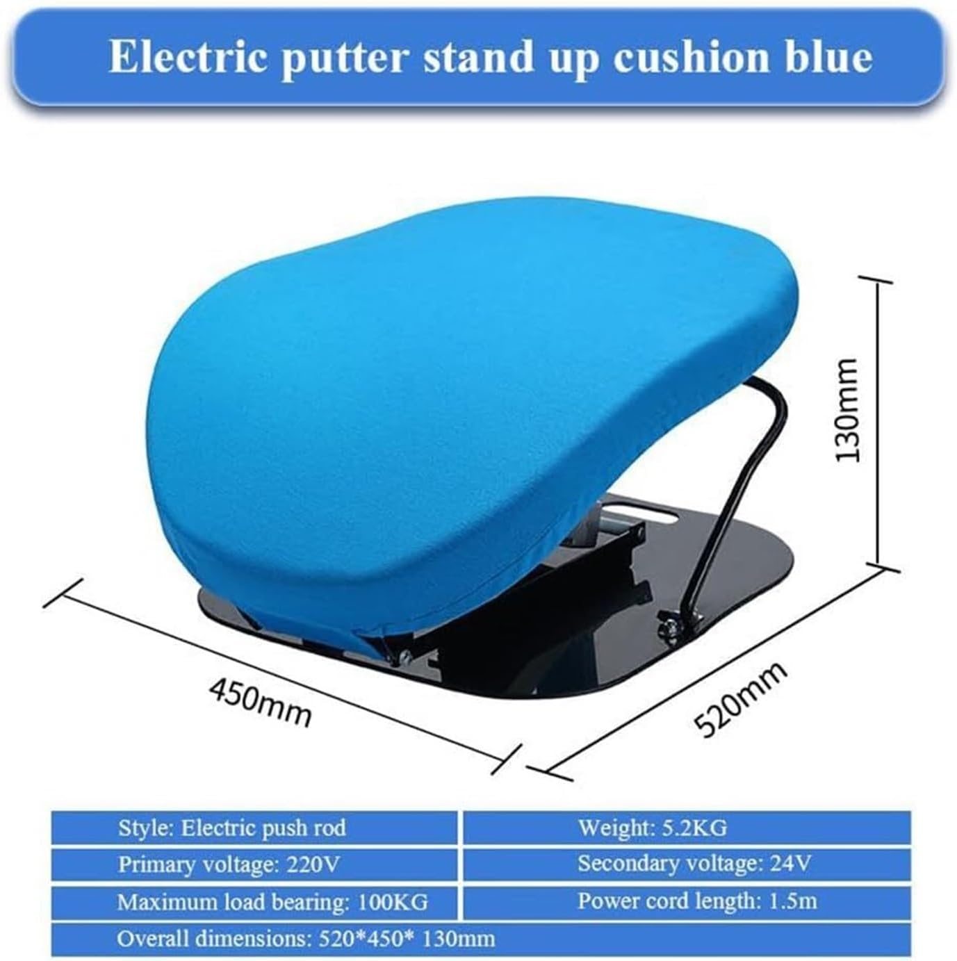 Electric Lift Chair Cushion with Memory Foam, Portable Power Seat Riser for Sofa and Recliner - Standing Assist Cushion for Elderly, Home Use (Supports 220 lbs)
