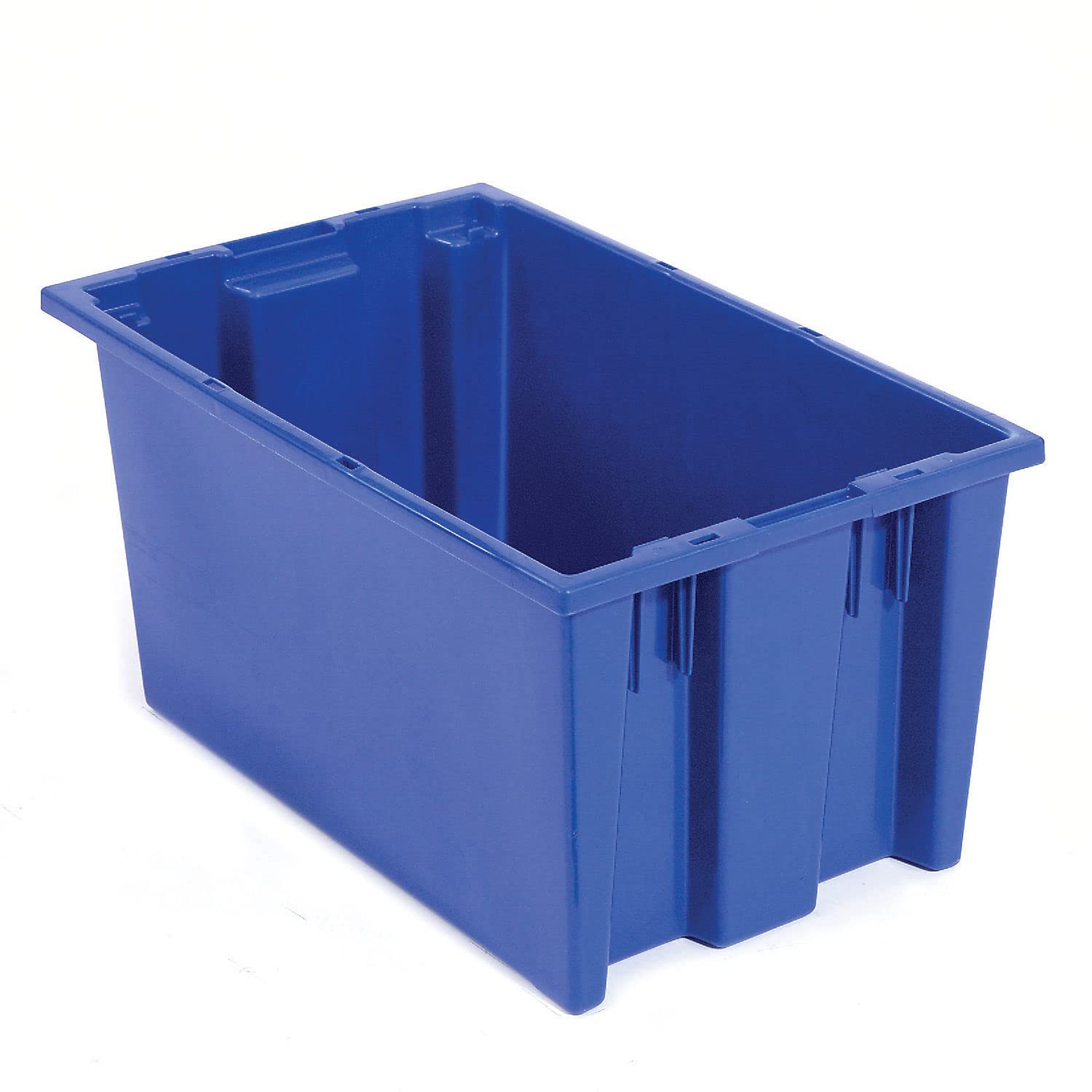 Stack And Nest Shipping Container No Lid 18x11x9, Blue, Lot of 6 by QUANTUM STORAGE SYSTEMS – Polypropylene (PP), Blue, Model SNT185BL
