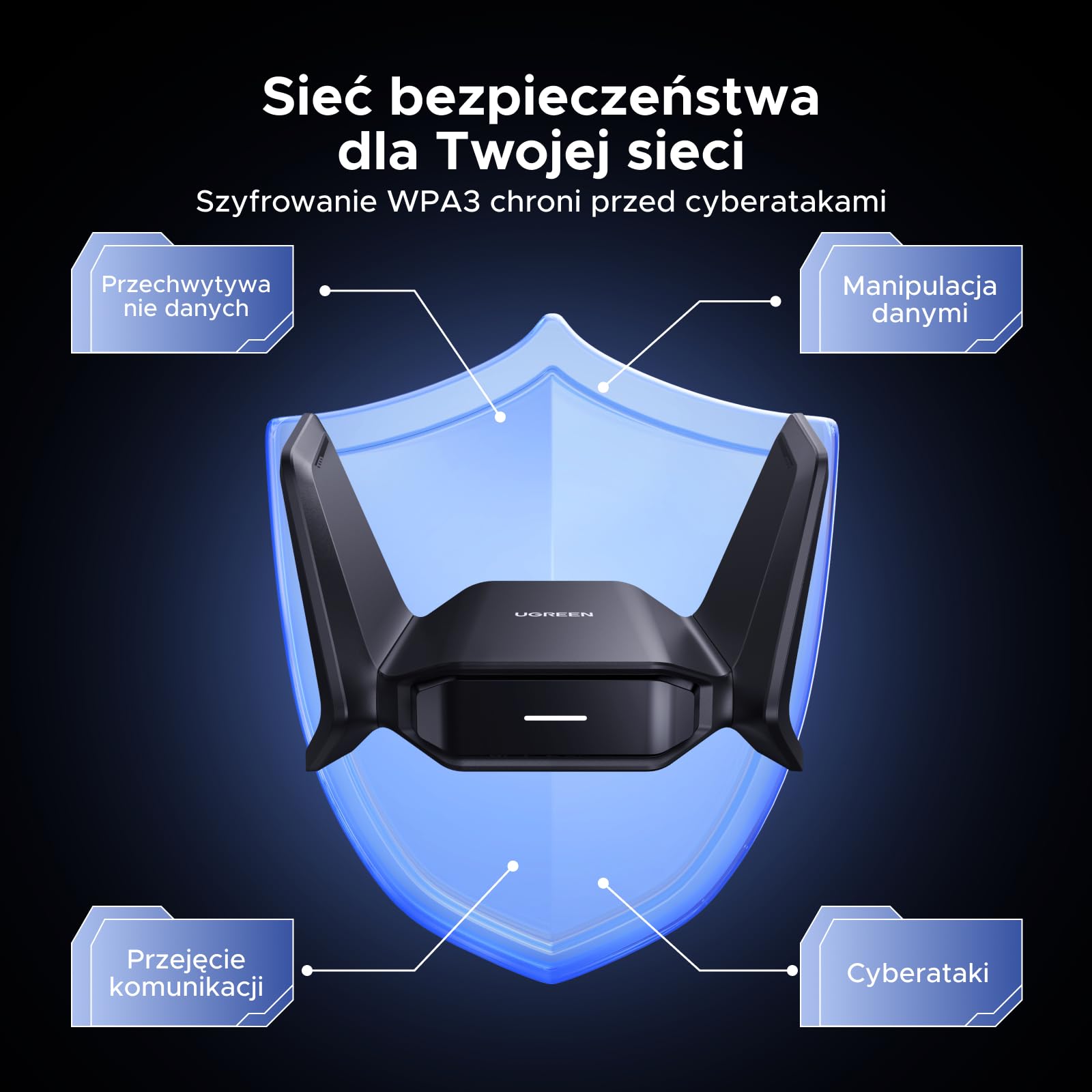 UGREEN WiFi Stick do komputera PC BE6500 WiFi 7 WiFi Stick Tri Band 6G/5G/2.4G MLO, WPA3, adapter WiFi do komputera PC z 2 wysokowydajnymi antenami USB WiFi Stick kompatybilny z Windows 10/11.