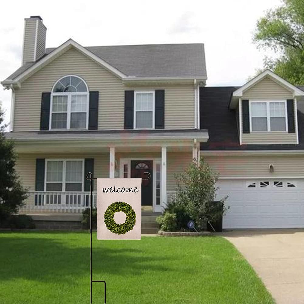 Garden Flag Stand Holder 20 Pack Garden Flag holder for 12 x 18 Inches Flags with Anti-Wind Clip for Outdoor Garden Yard Lawn