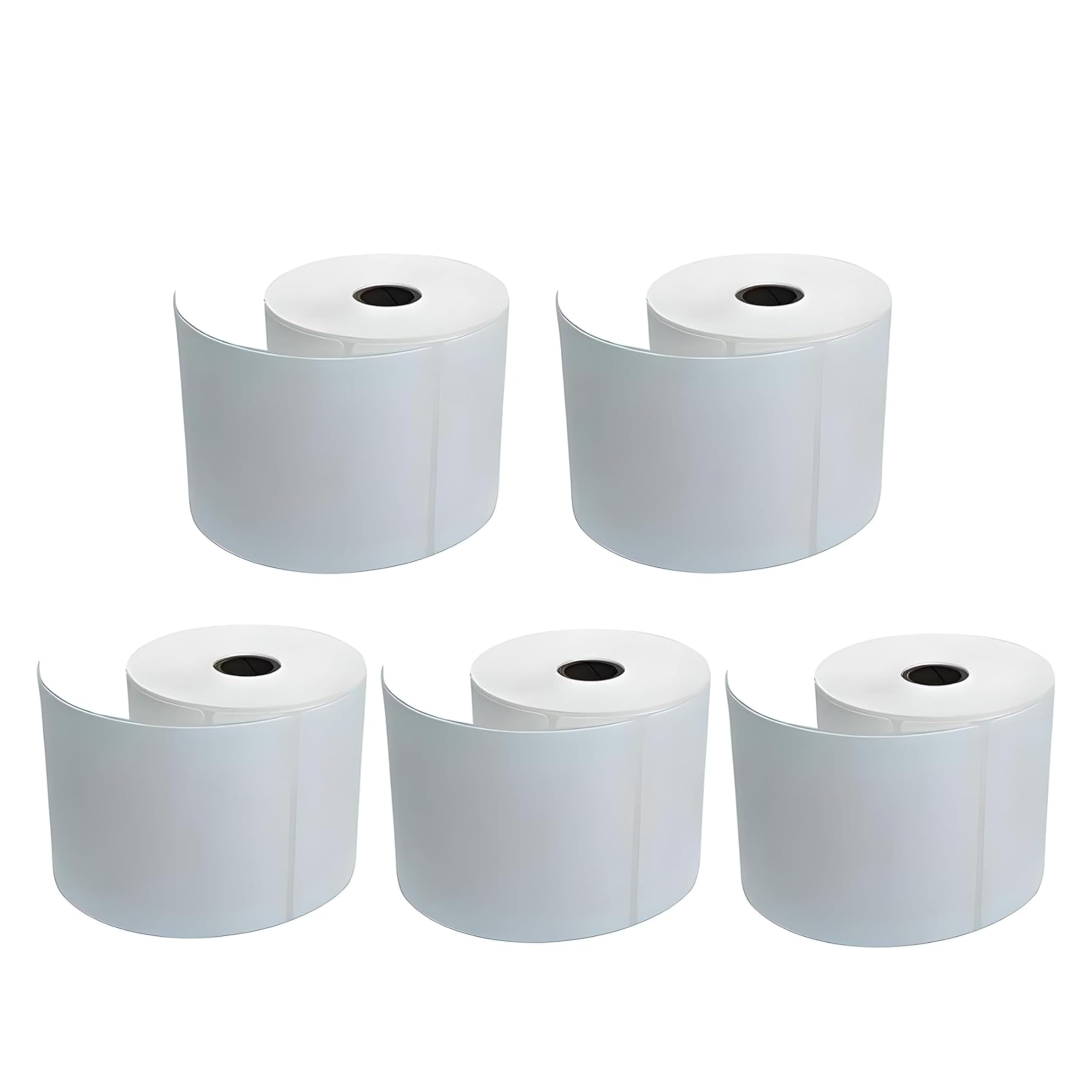 Double Dragon, 5 Rolek, 1.250 Premium Powlekanych Etykiet Termicznych Direct, 100x150mm (4” x 6”), Samoprzylepne, MUNBYN, Rollo, TSC, Toshiba, Citizen, Drukarka Etykiet Termicznych Direct