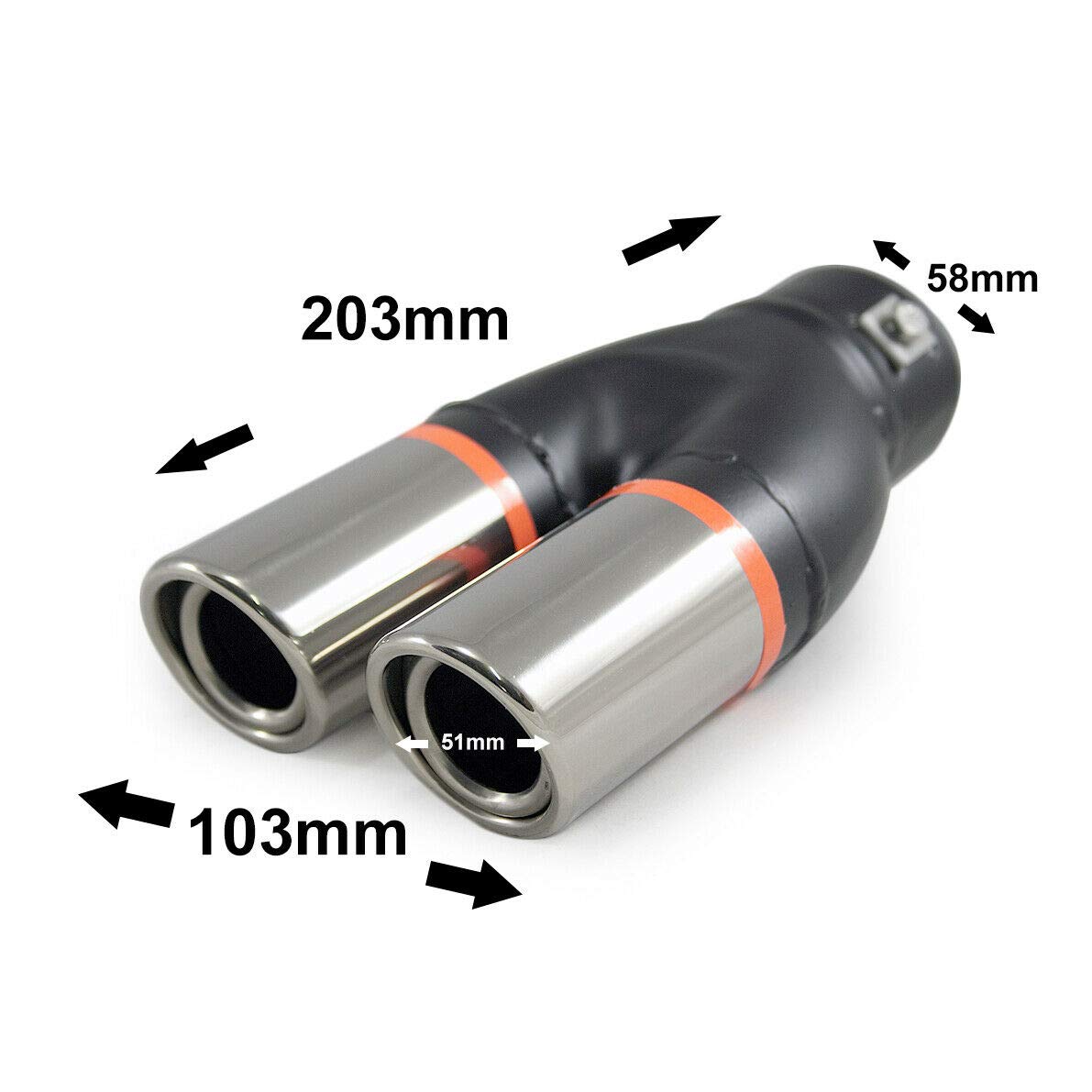 Terminale Di Scarico Universale In Acciaio Inox Cromato 83mm Per Auto - Foto 9