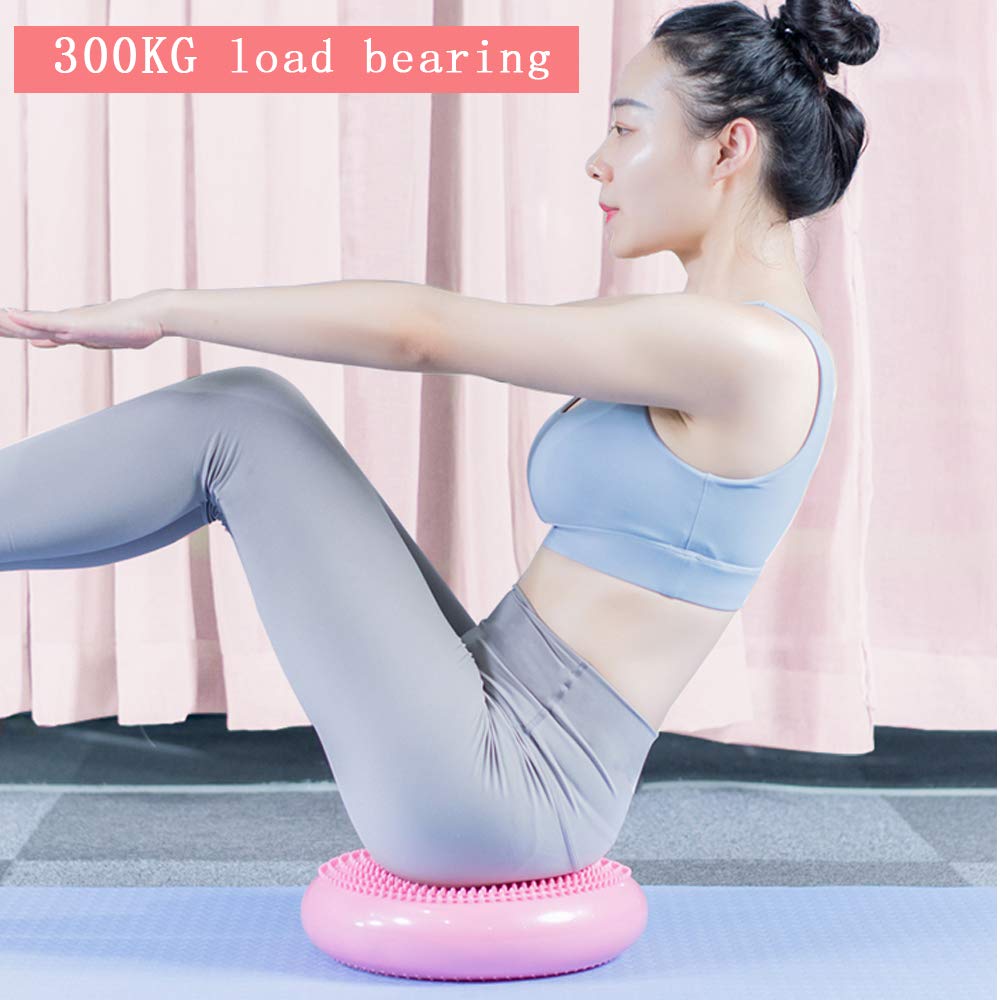 Cuscino Propriocettivo,Gonfiabile Stabilità All'aria (34CM), Esercizio Di Allenamento Fitness, Riabilitazione, Allenatore Postura, Allevia Il Mal Di Schiena,E