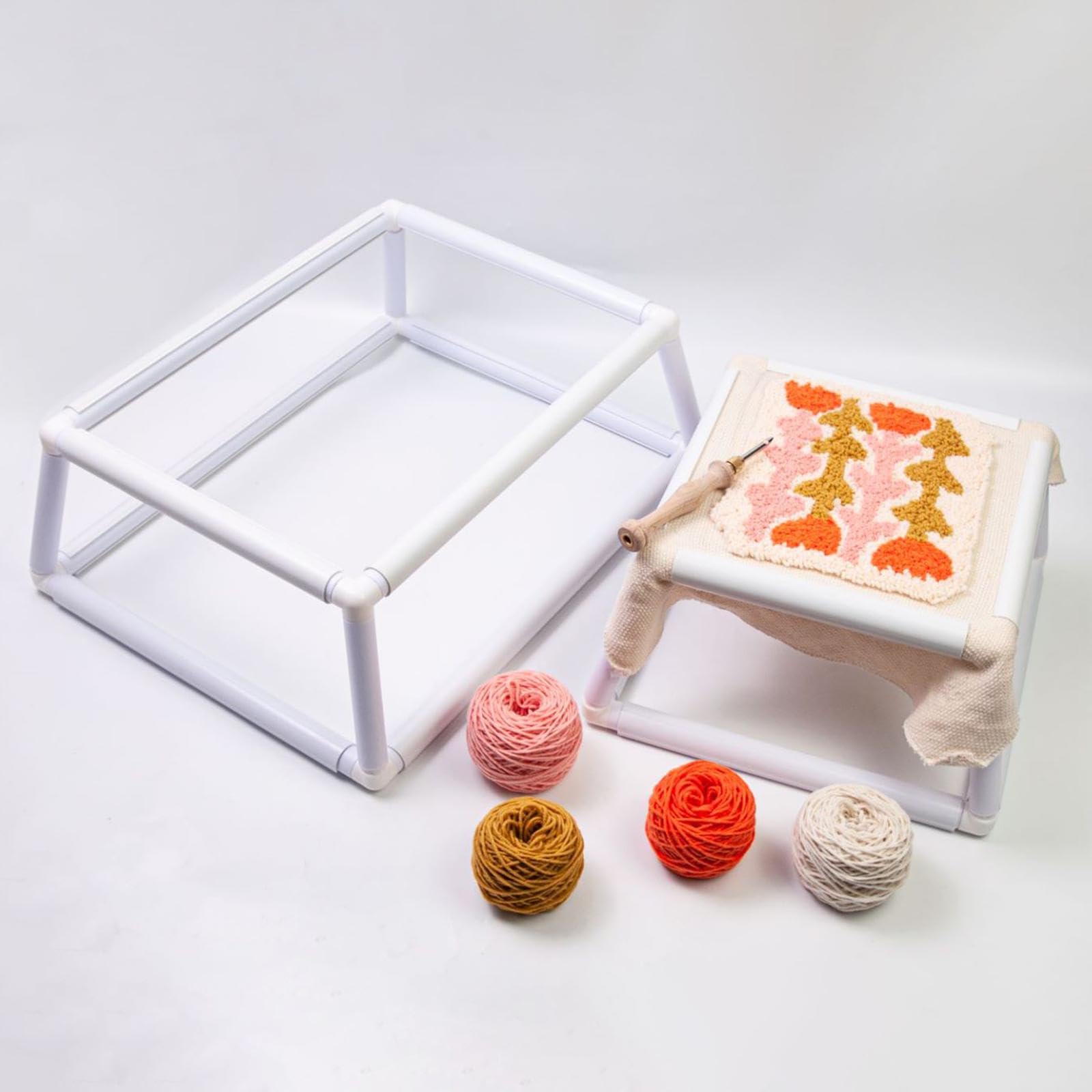 Bastidor para Bordado Estructura de Escritorio Marco Universal Soporte Ajustable Doble Capa Resistente PP Portátil Adecuado para Proyectos de Bordado, 40x60cm