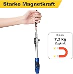 Toolwiz Telescoping Magnetic Pickup Tool 8 lb Capacity 30" with LED Light, Portable Magnet Stick with Pocket Clip, Extendable Wand 19.5 to 80 cm Telescopic Stick Tools Gifts for Men
