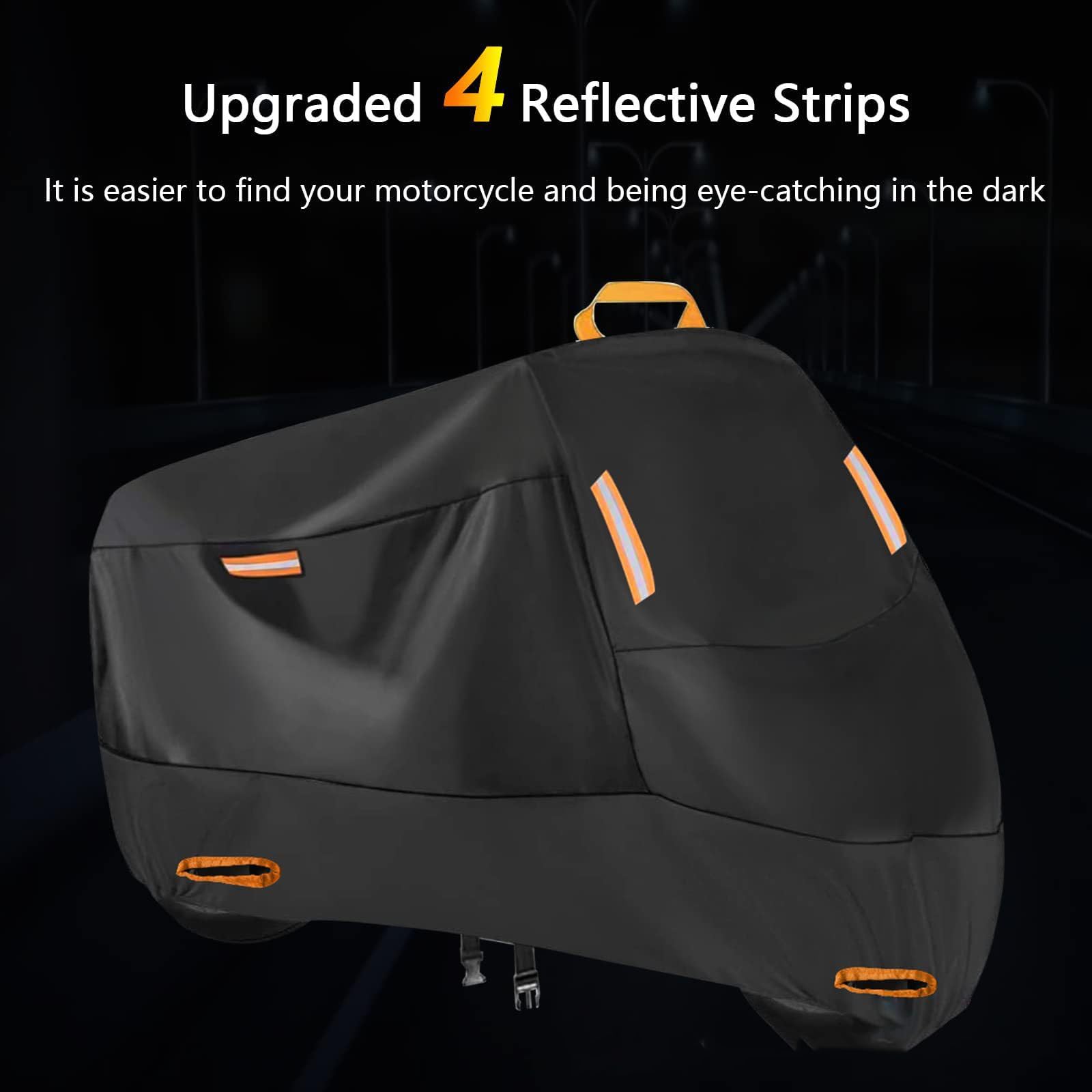 Funda para Moto para Kymco Xciting Scooter, Cubierta de Motocicleta Protectora al Aire Libre a Prueba de Polvo Sol Lluvia Viento Nieve con Tiras Reflectantes