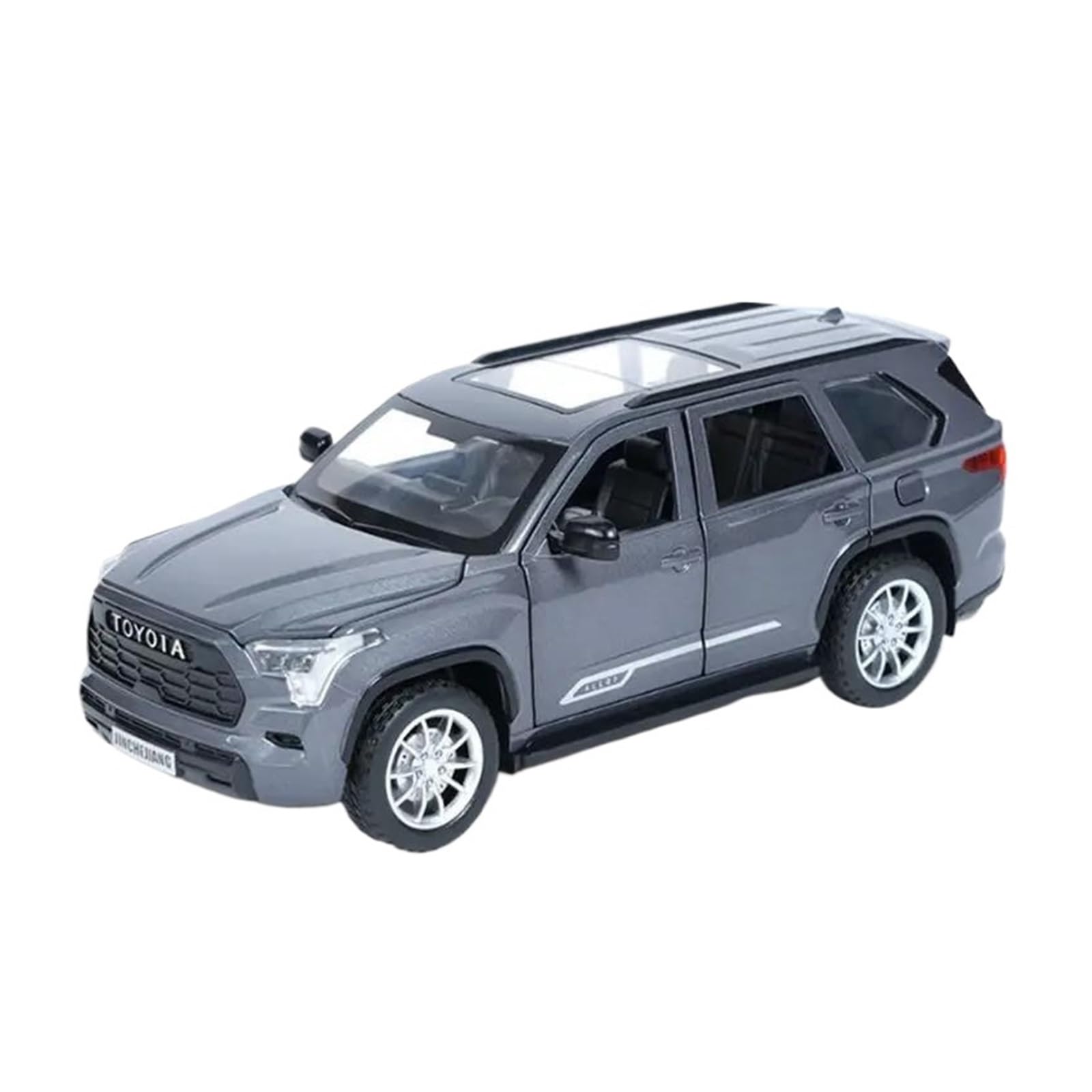 Per Toyota Sequoia-SUV 1/24 Modello In Metallo Pressofuso In Lega Serie Di Simulazione Collezione Di Decorazioni(Gray)