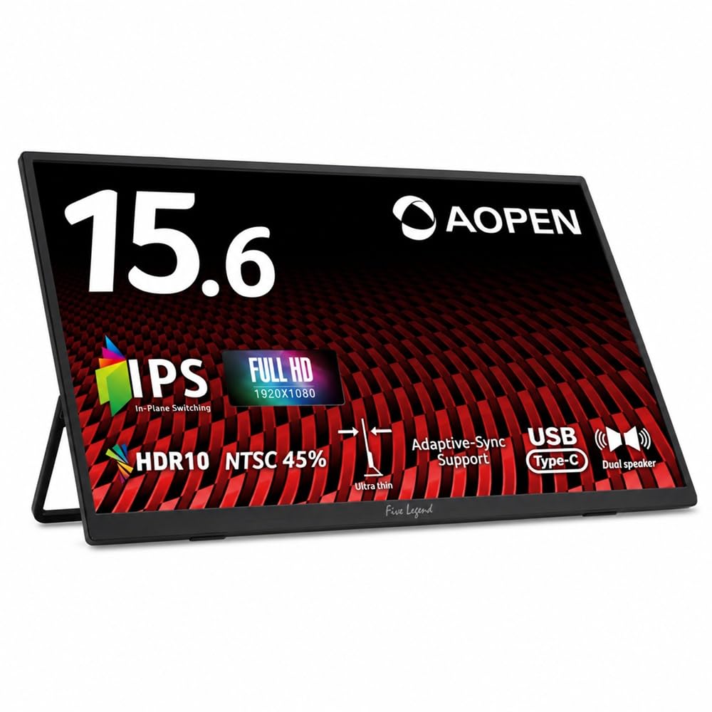 【超美品】Acer AOPEN モバイルモニター 15.6インチ 16PM1Q Amazon.co.jp: AOPEN モバイルモニター 15.6インチ フルHD IPS 非光沢