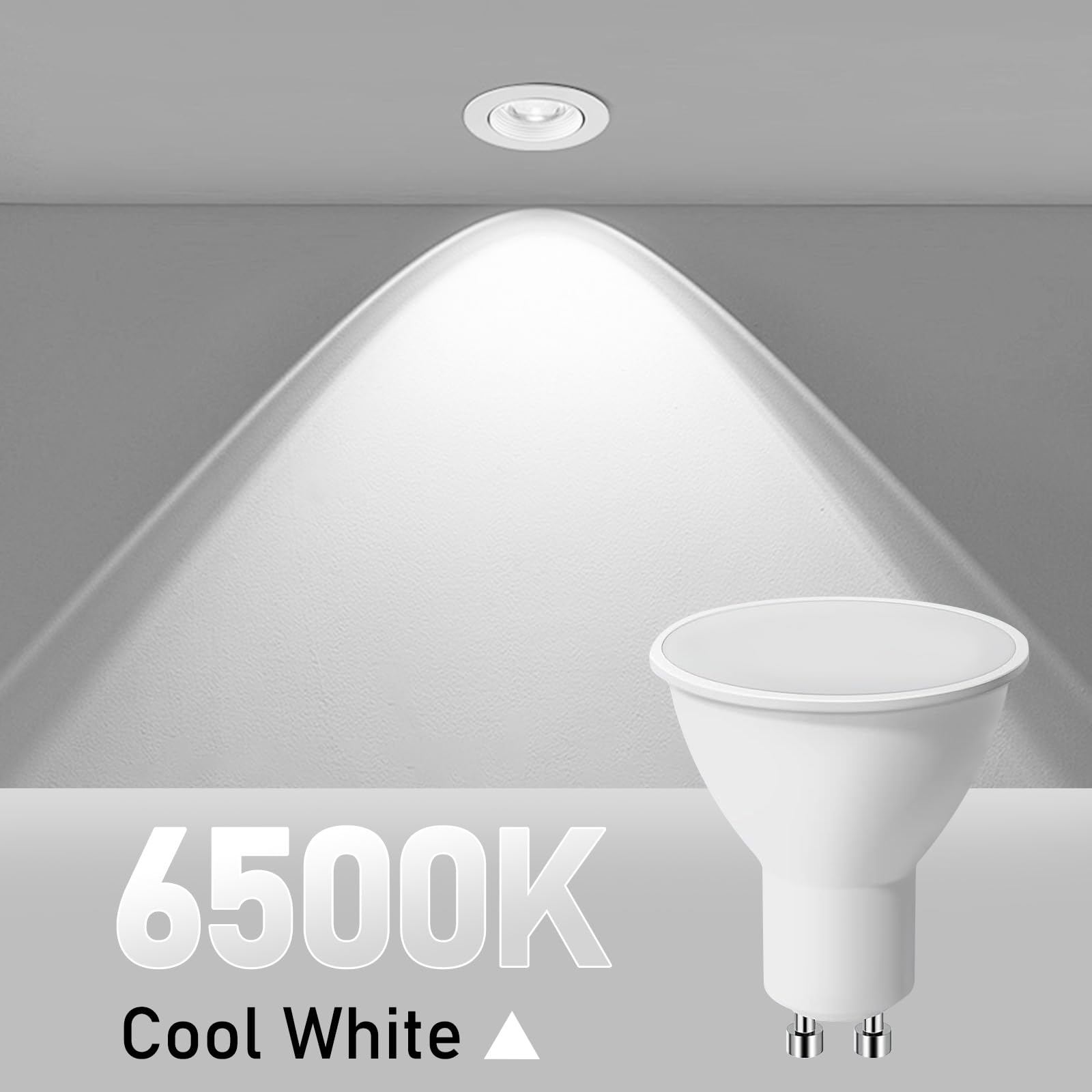 5W GU10 LED Bulbs Cool White, High 400lm Brightness, 50W Halogen Spotlight Equivalent, Wide 120° Beam Angle - Image 3