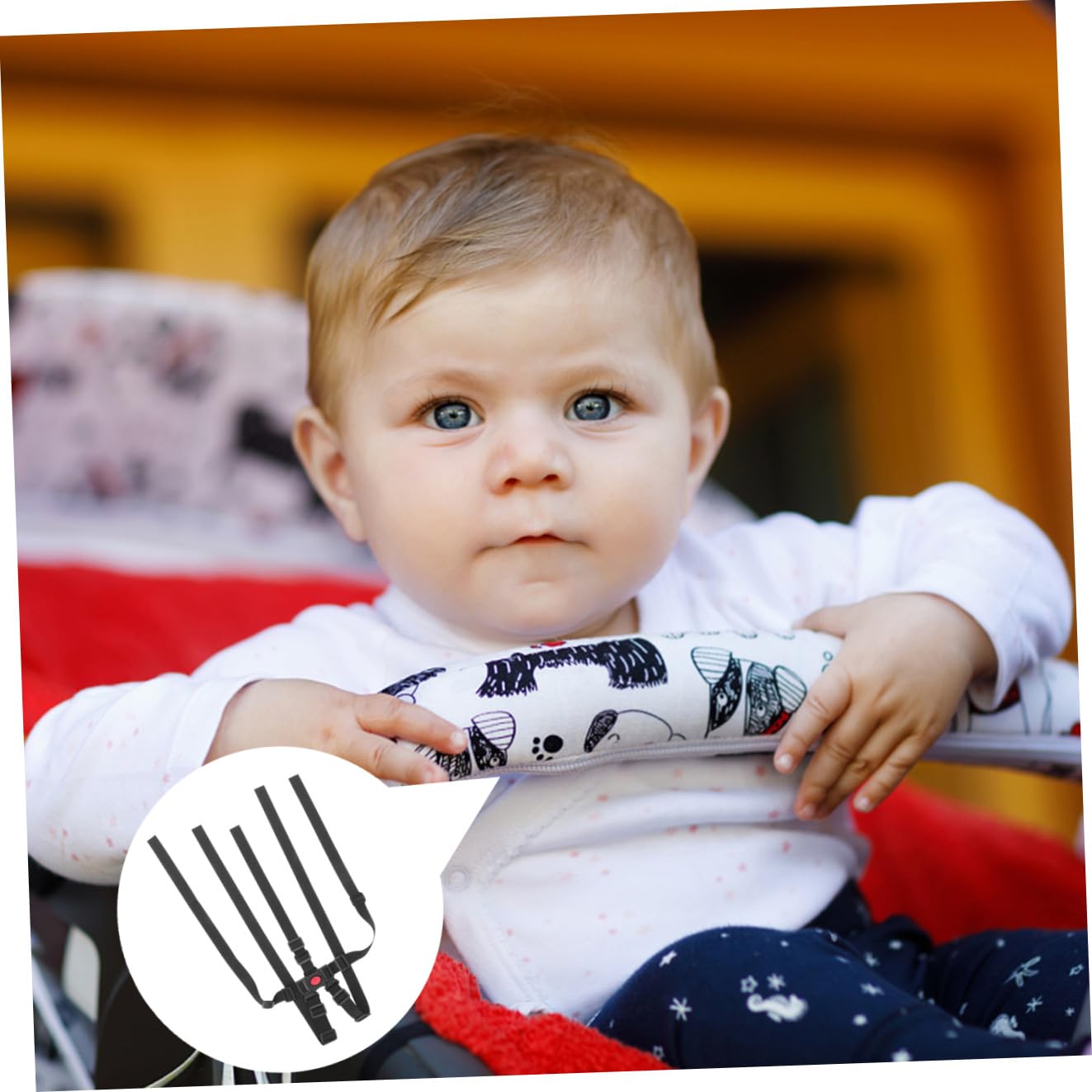 2 pcs Universal Straps Replacement Point Belt Holder Adjustable Safety Security Belts Stroller Pram Buggy Pushchair