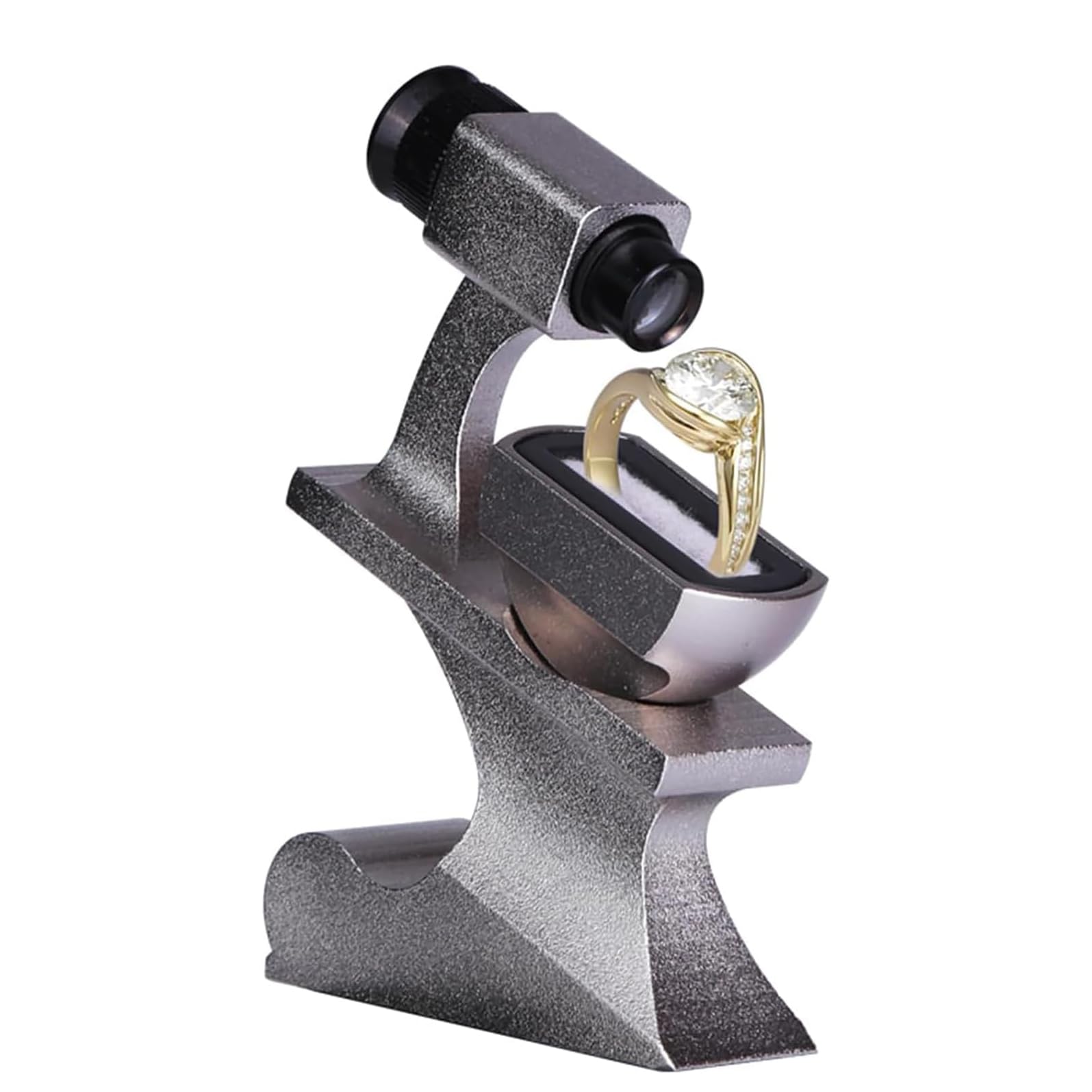 Visor De Códigos Compacto para Cintura, Visor con Lupa, Aumento De 10x, Soporte De Anillo Giratorio De 360°, Combinación De 3 Lentes, Distancia Focal Ajustable, para Un Examen Preciso.