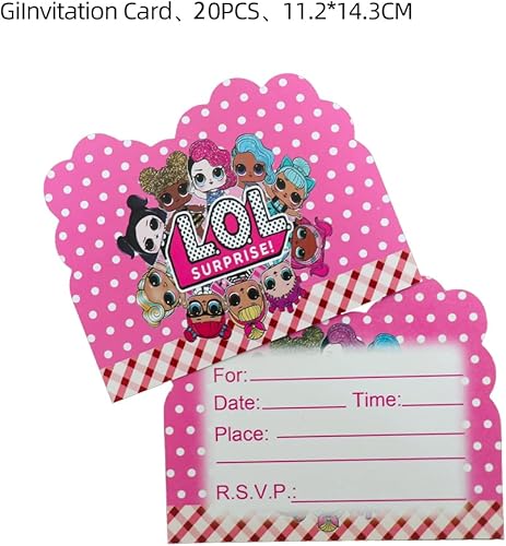 Miniatura 2 de HAZURE 20 invitaciones de cumpleaños para niños, invitaciones de fiesta de niños, suministros de decoración (3)