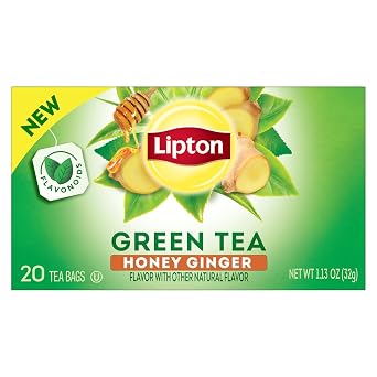 Lipton Green Tea Variety Pack, Honey Ginger, Lemon & Peach, 20 CT (3 ea)